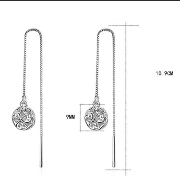 Sterling Silver 925 Pendant Earrings - Picture 4 of 4